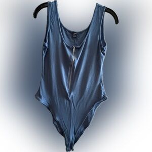 3 for $20 ⭐️ SHEIN Privé Zipper Front Tank Bodysuit – Large – Dusty Blue